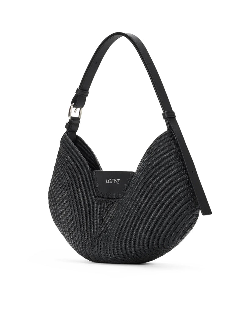 LOEWE SWING MEDIUM BAG IN RAFFIA AND CALFSKIN
