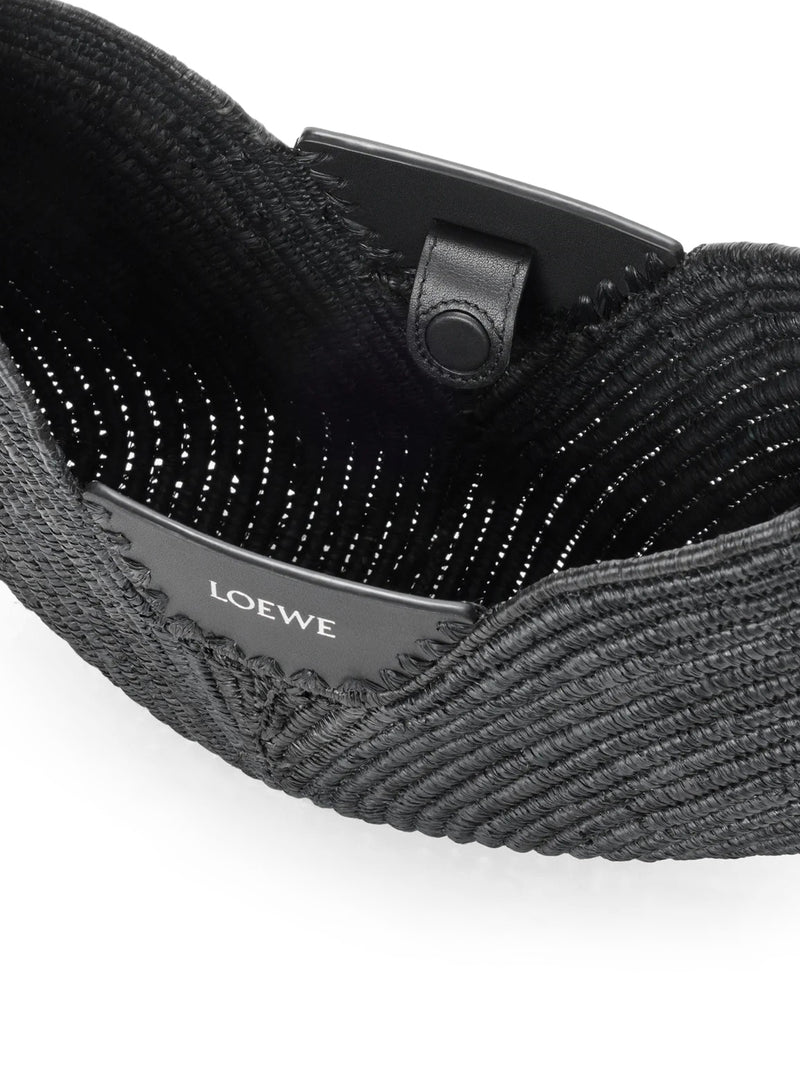 LOEWE SWING MEDIUM BAG IN RAFFIA AND CALFSKIN