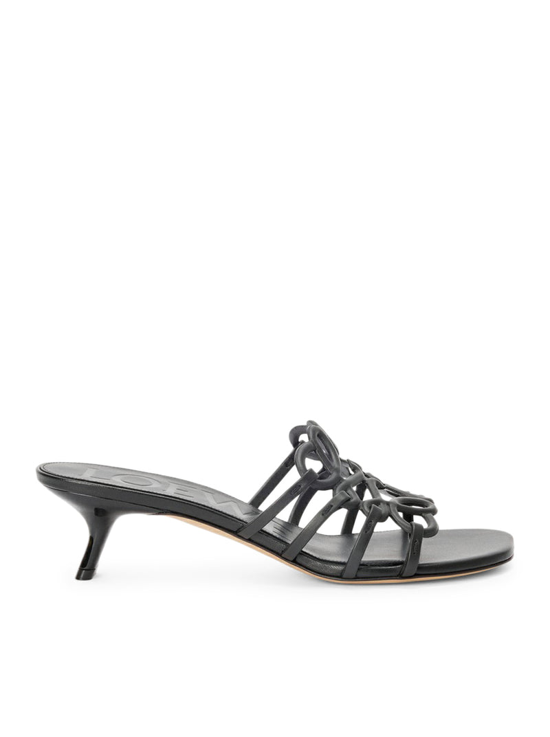 PETAL ANAGRAM SLIDE IN SOFT CALFSKIN