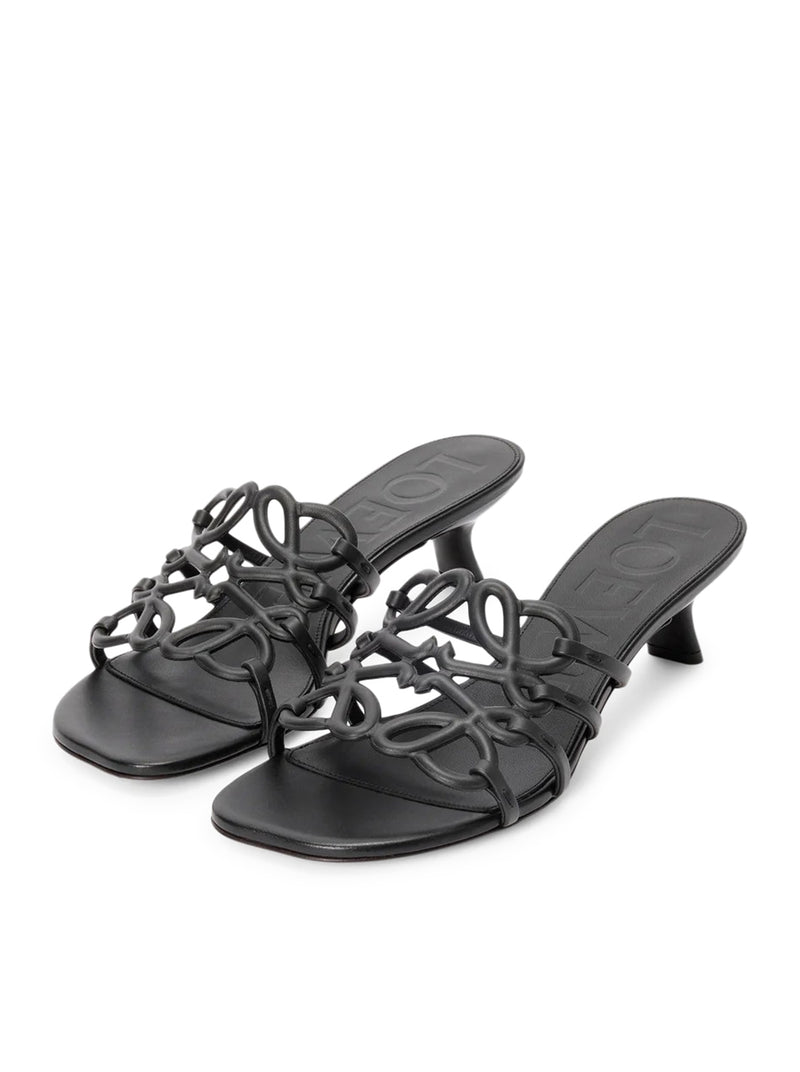 PETAL ANAGRAM SLIDE IN SOFT CALFSKIN