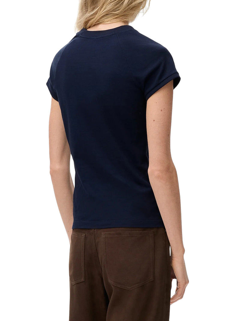 LIGHTWEIGHT COTTON JERSEY T-SHIRT WITH MOSAIC-EFFECT ANAGRAM EMBROIDERY
