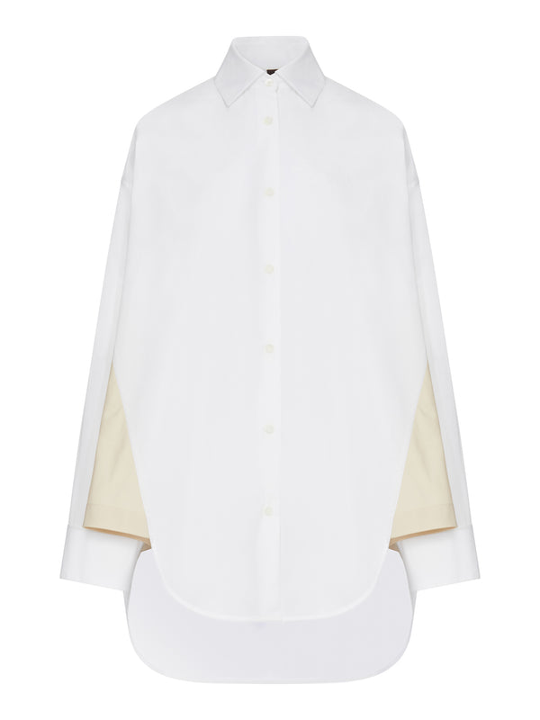 ASYMMETRIC COTTON POPLIN SHIRT