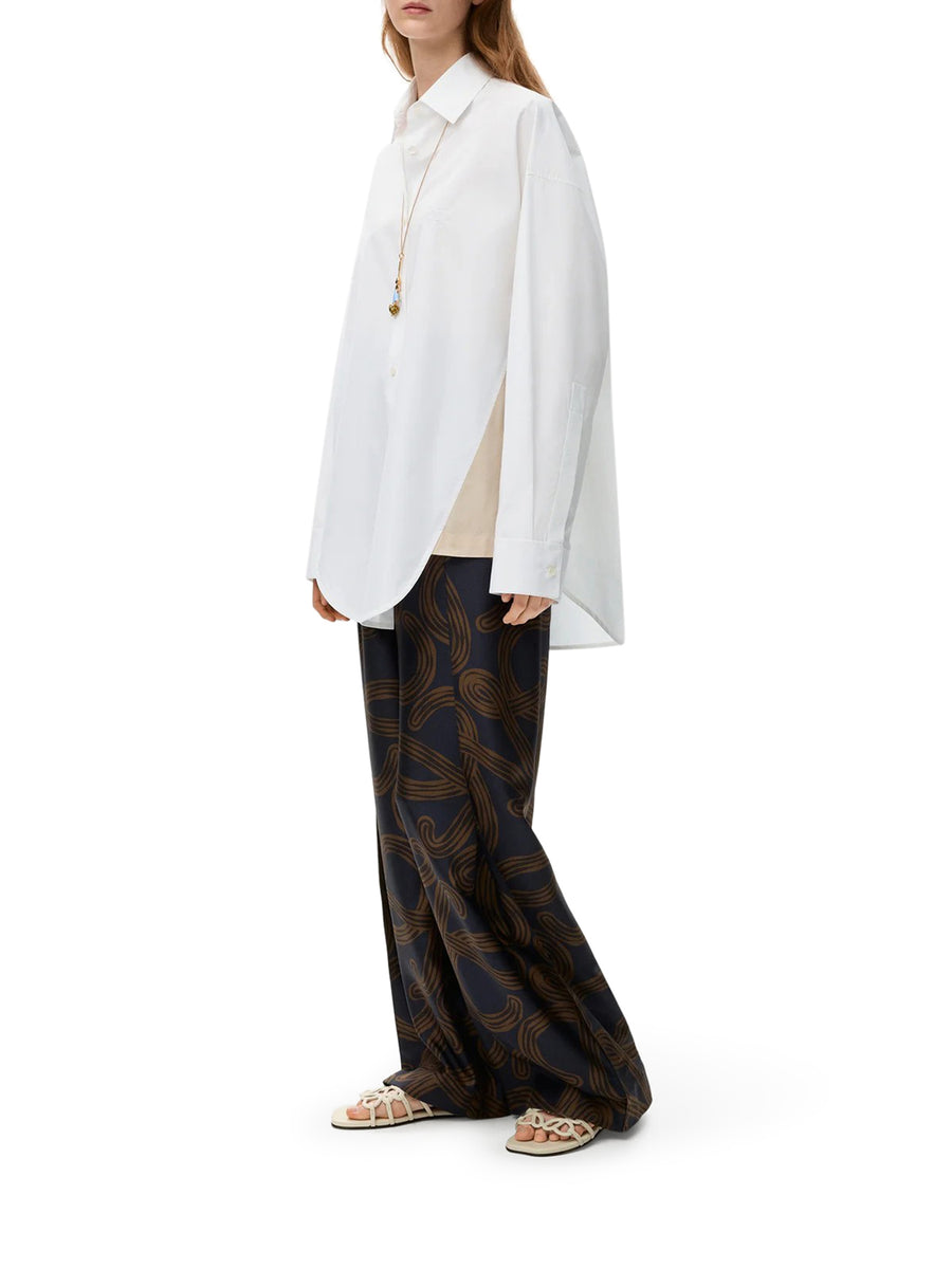 ASYMMETRIC COTTON POPLIN SHIRT