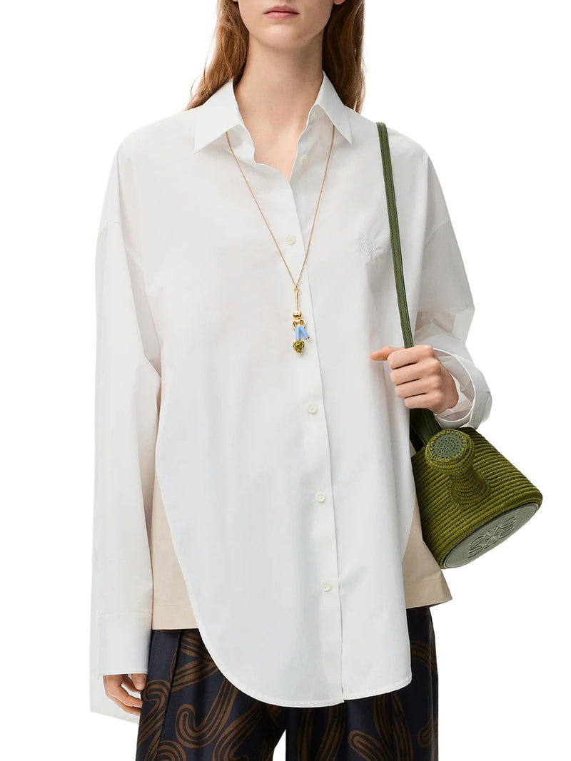 ASYMMETRIC COTTON POPLIN SHIRT