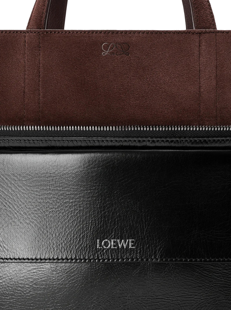 SMALL SWITCH TOTE BAG IN PAPER-EFFECT CALFSKIN AND SUEDE