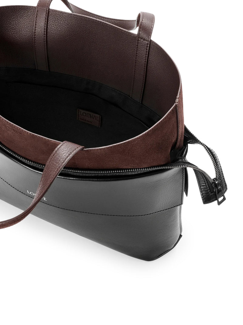 SMALL SWITCH TOTE BAG IN PAPER-EFFECT CALFSKIN AND SUEDE