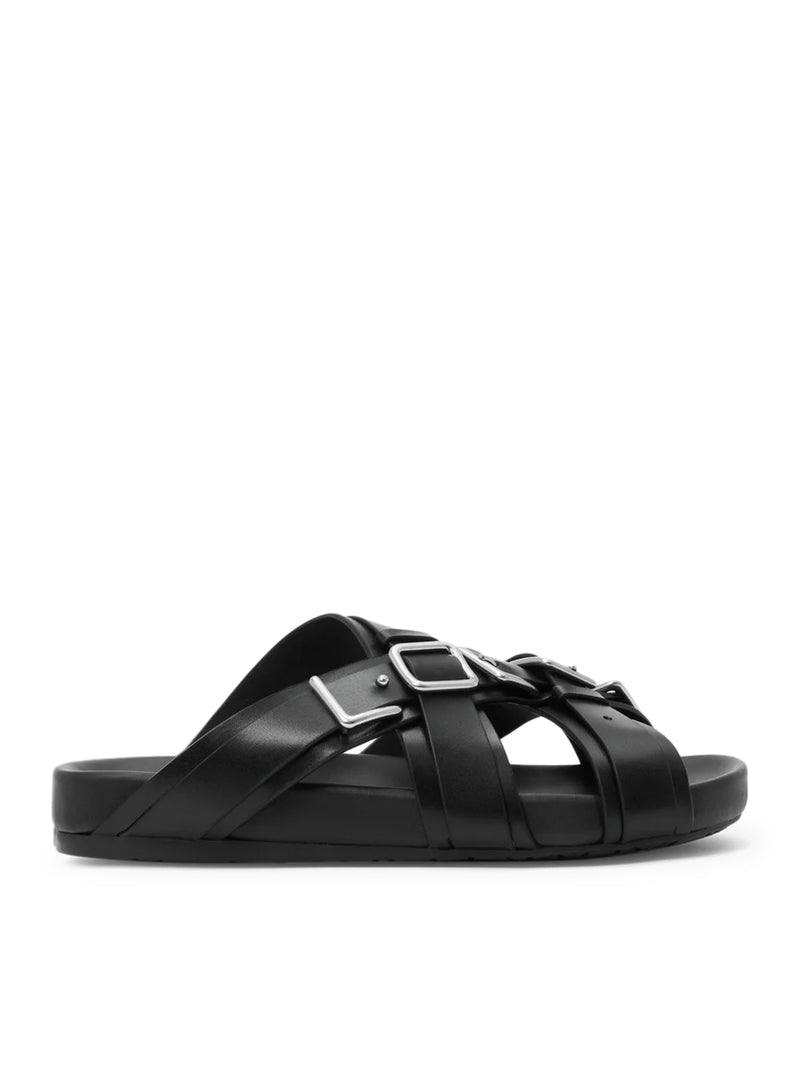 TYPE SANDALS WITH VEGETABLE-TANNED CALFSKIN FOOTBED