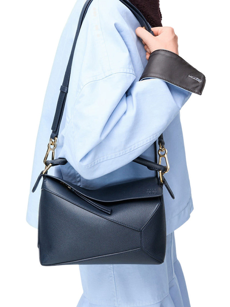 SMALL PUZZLE EDGE BAG IN GRAINED CALFSKIN