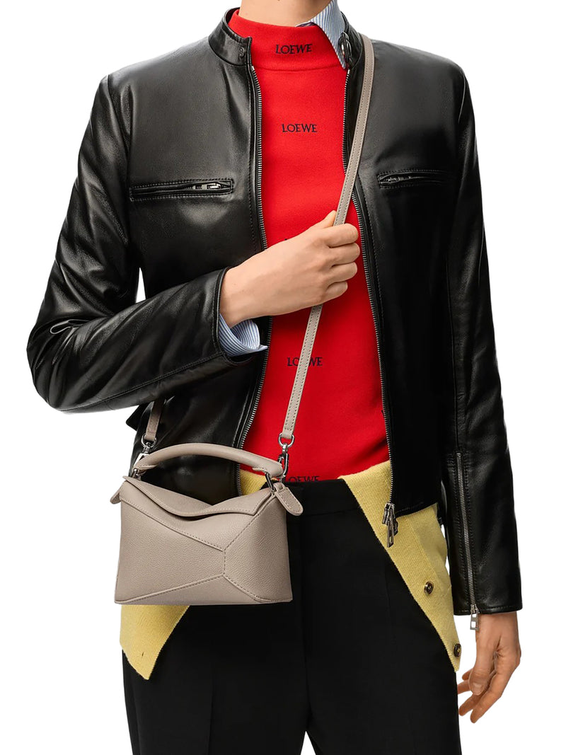 PUZZLE EDGE MINI BAG IN GRENADE LEATHER