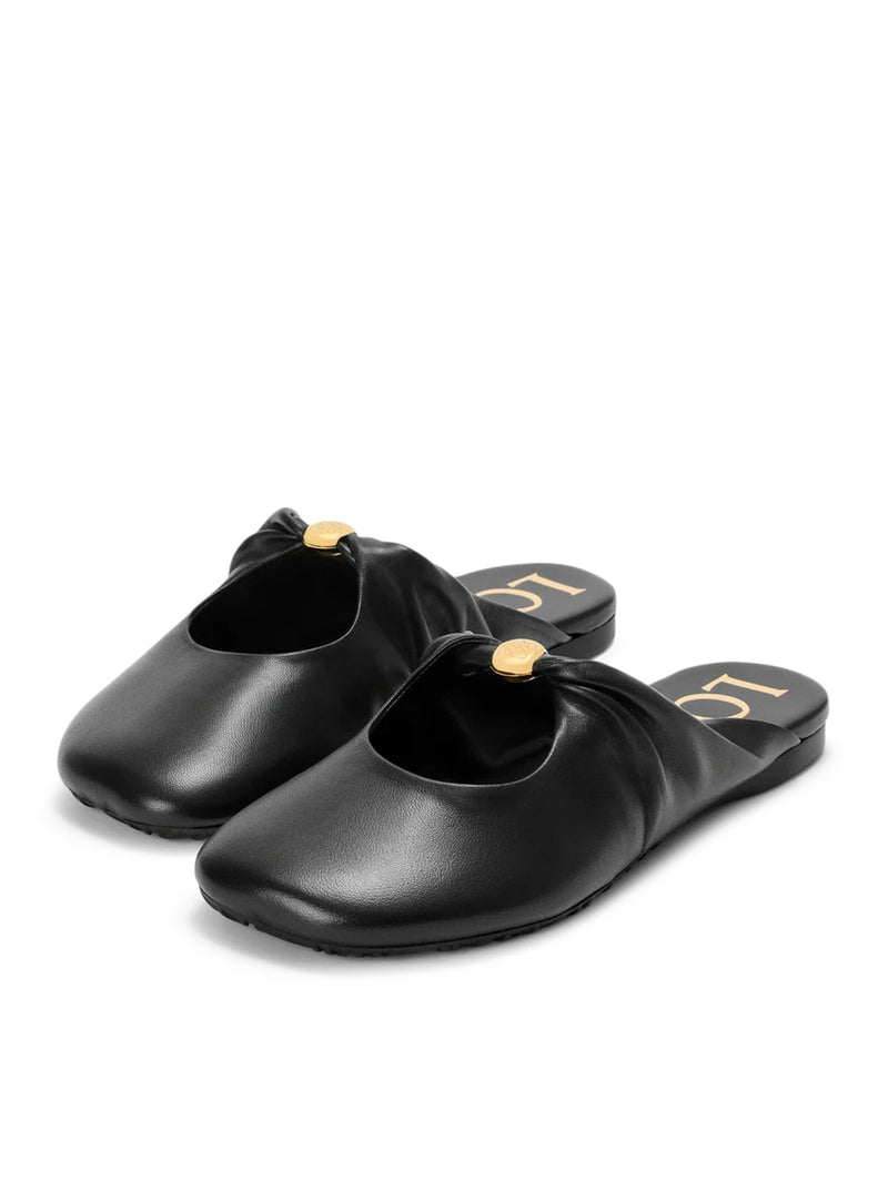 PEBBLE MULES IN SOFT LAMB NAPPA LEATHER