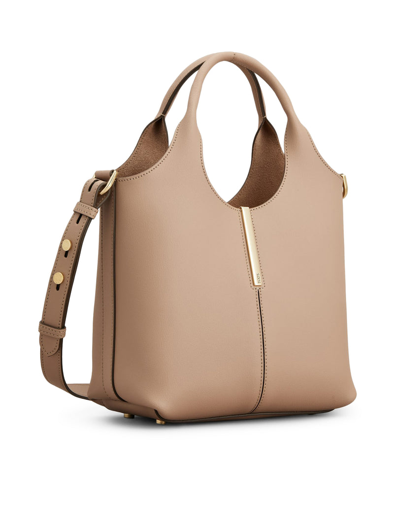 MINI LEATHER TOTE SHOPPING BAG