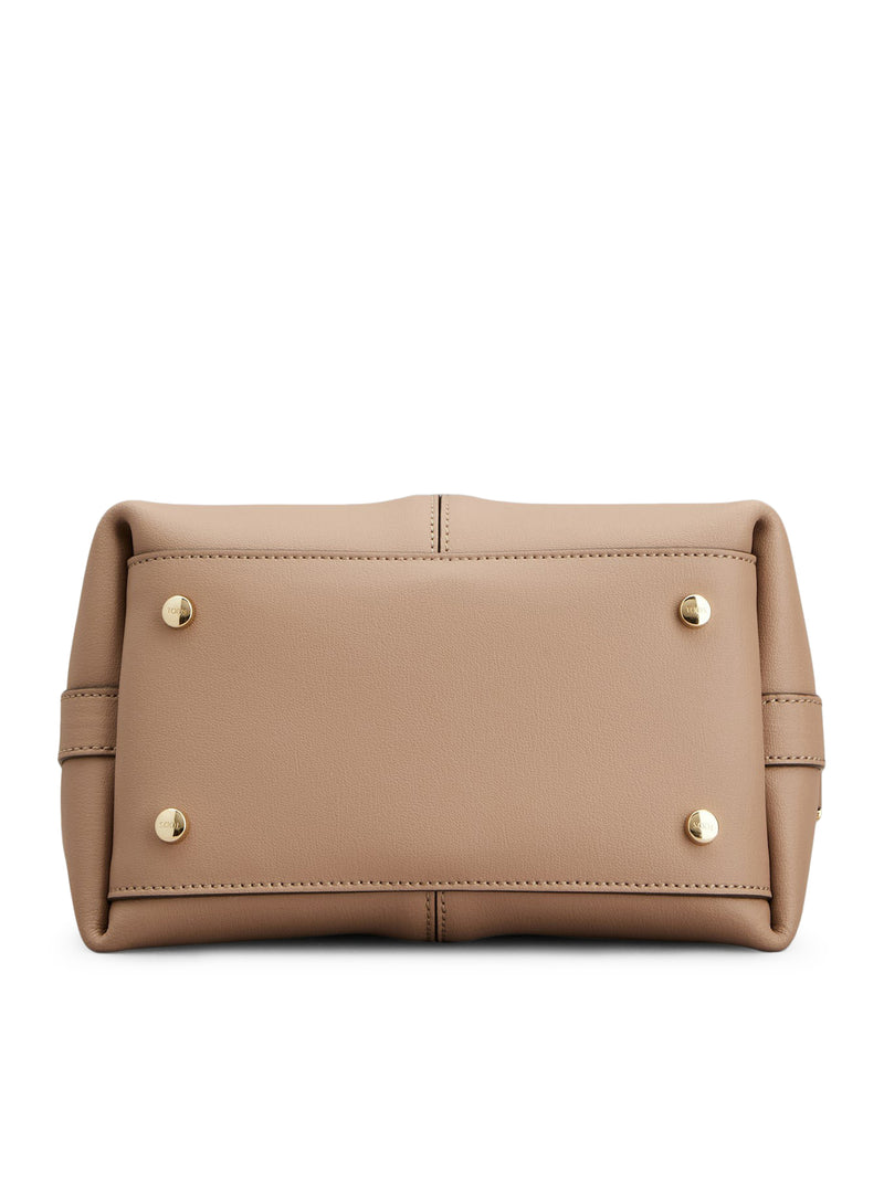 MINI LEATHER TOTE SHOPPING BAG