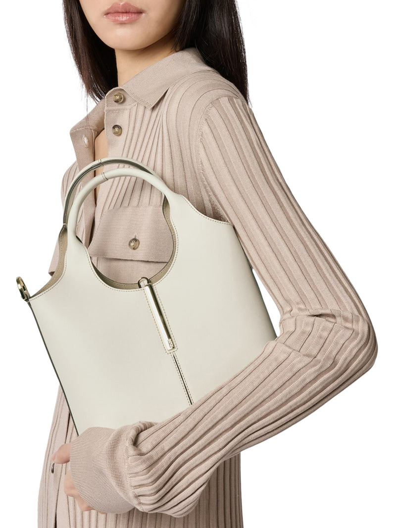 MINI LEATHER TOTE SHOPPING BAG