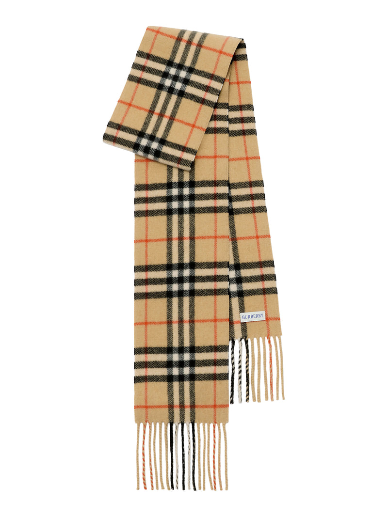 THIN CHECK CASHMERE SCARF