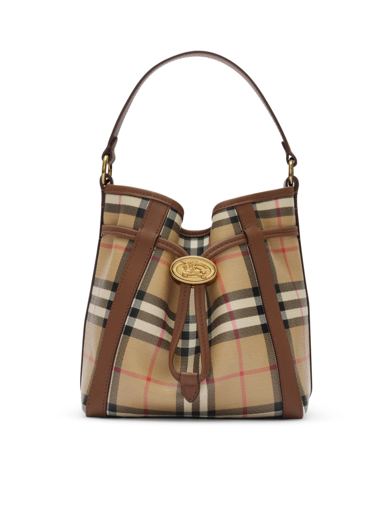 MINI CHECK BUCKET BAG