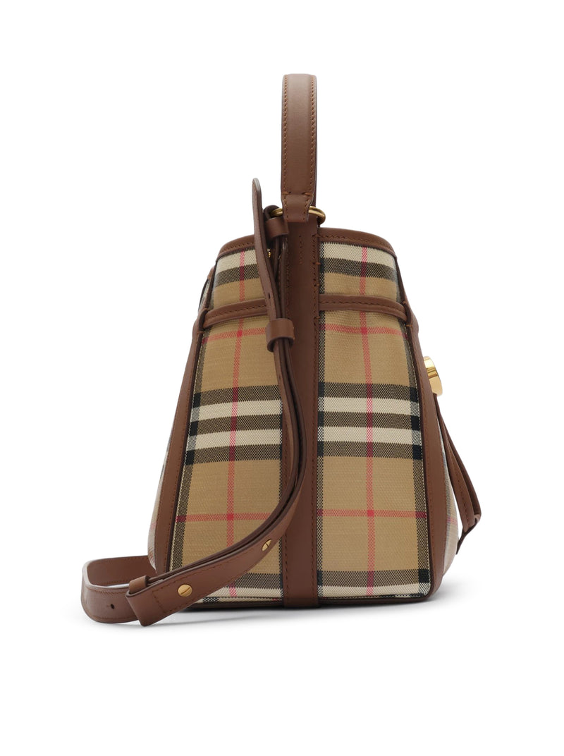 MINI CHECK BUCKET BAG