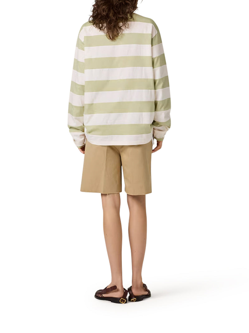 STRIPED JERSEY POLO