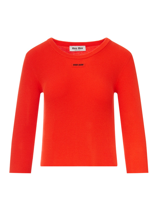 CREW NECK COTTON SWEATER