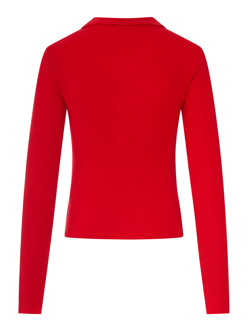 WOOL POLO SHIRT WITH EMBROIDERED LOGO