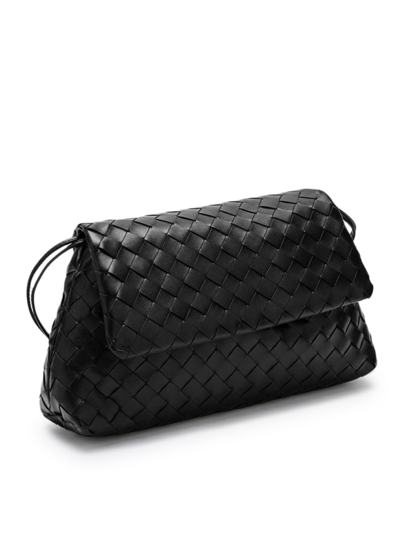 WOVEN LEATHER POUCH