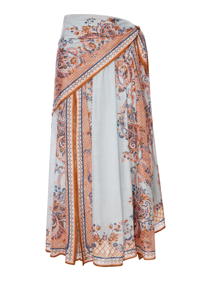 ASTER SILK WRAP SKIRT