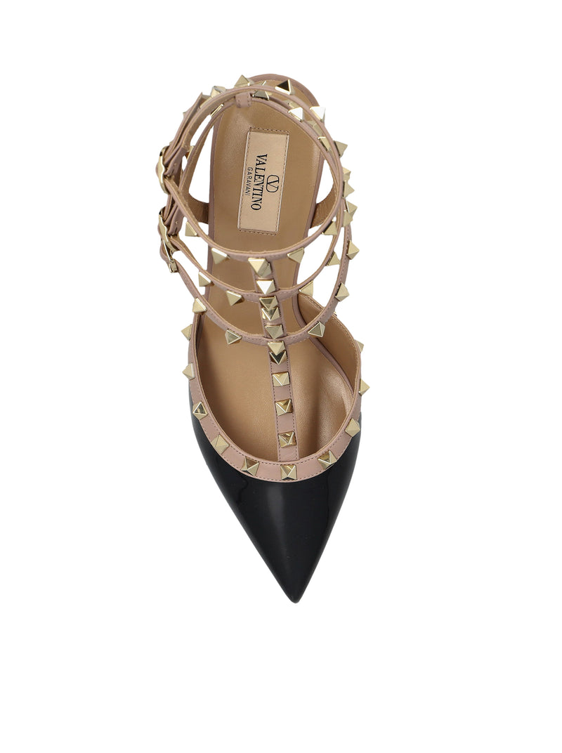 ROCKSTUD LEATHER HEELS