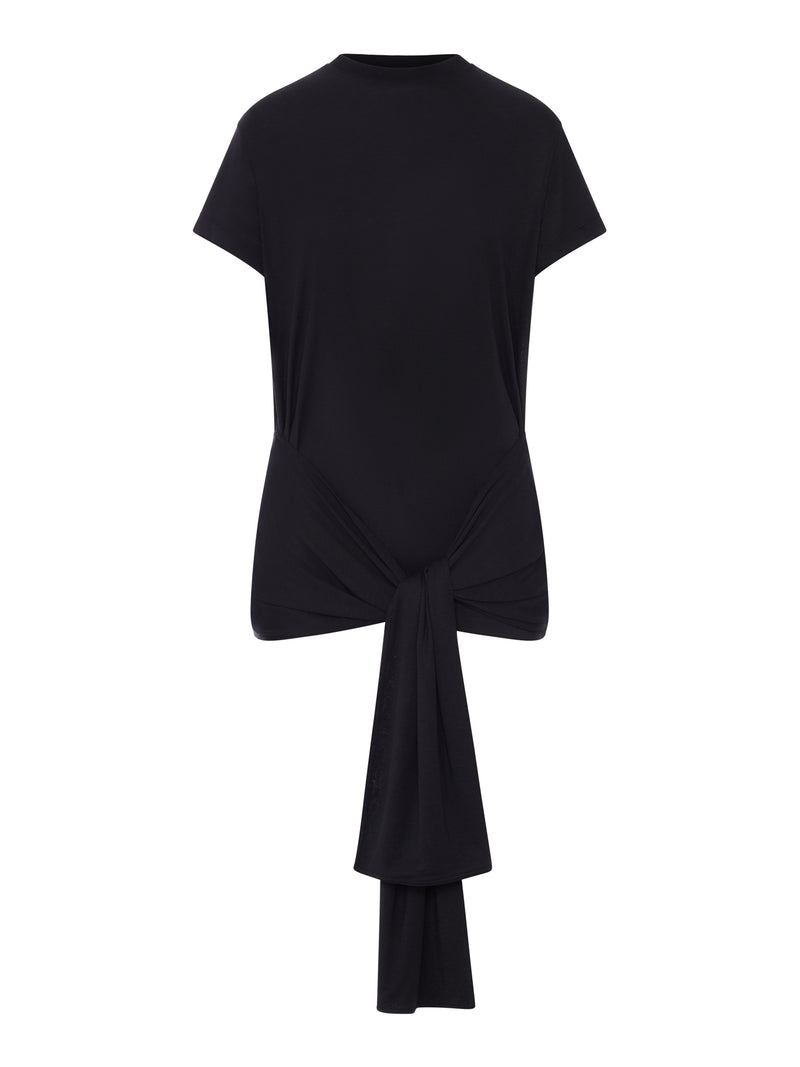 COTTON T-SHIRT WITH WAIST BELT