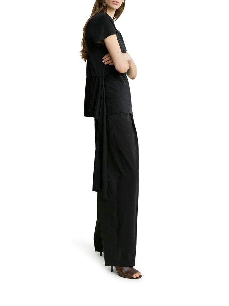 COTTON T-SHIRT WITH WAIST BELT