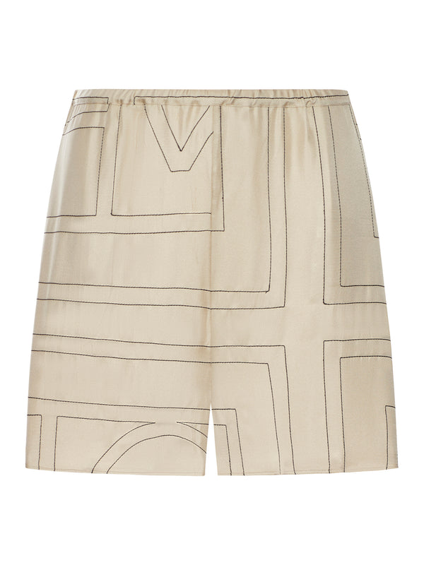 MONOGRAM SILK SHORTS