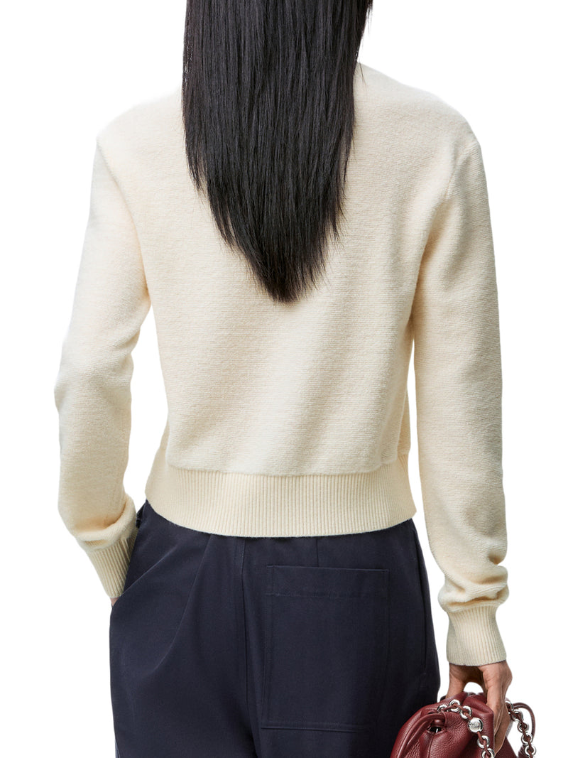 WOOL SWEATER WITH HAND-EMBROIDERED LOEWE DETAIL APPLIED TO THE HEM
