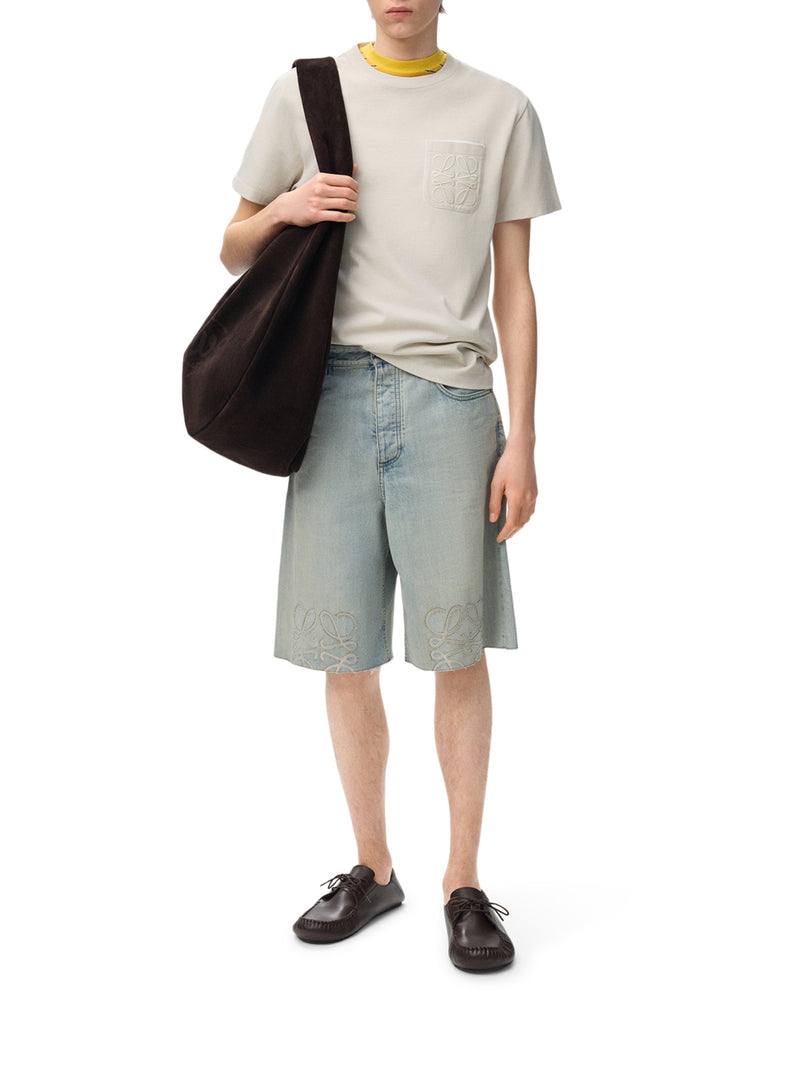 COTTON-BLEND T-SHIRT WITH ANAGRAM LOGO