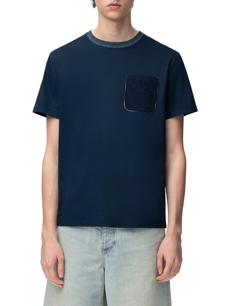 COTTON-BLEND T-SHIRT WITH ANAGRAM LOGO