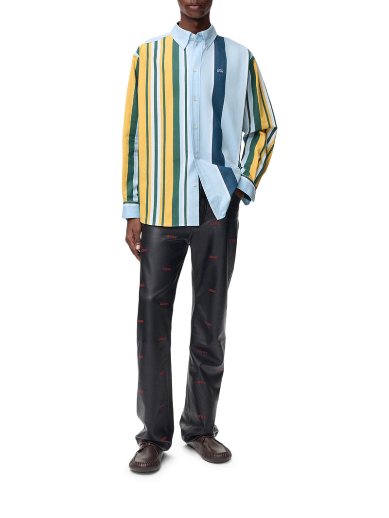 MID-WEIGHT STRIPED COTTON TWILL SHIRT