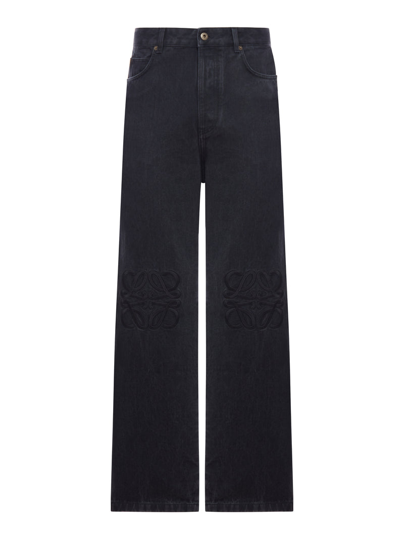 BAGGY JEANS WITH ANAGRAM EMBROIDERY