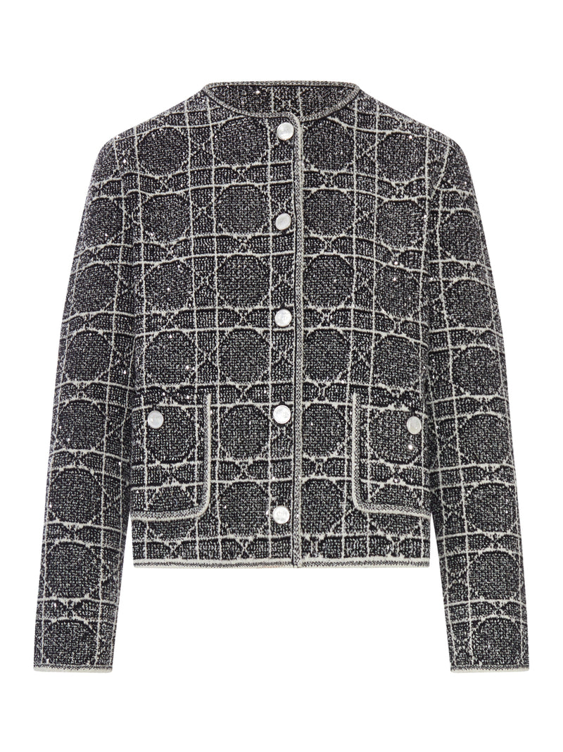 TWEED JACKET WITH GRAPHIC PATTERN