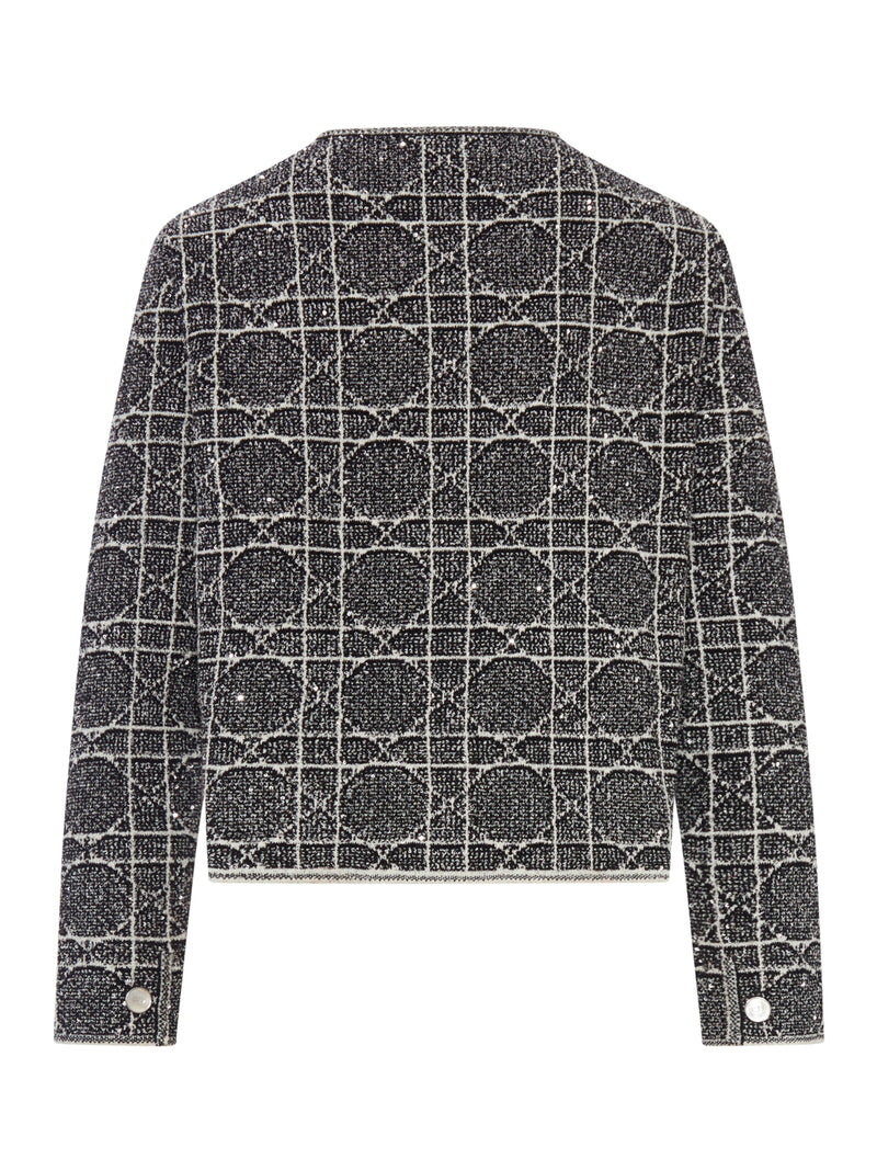 TWEED JACKET WITH GRAPHIC PATTERN