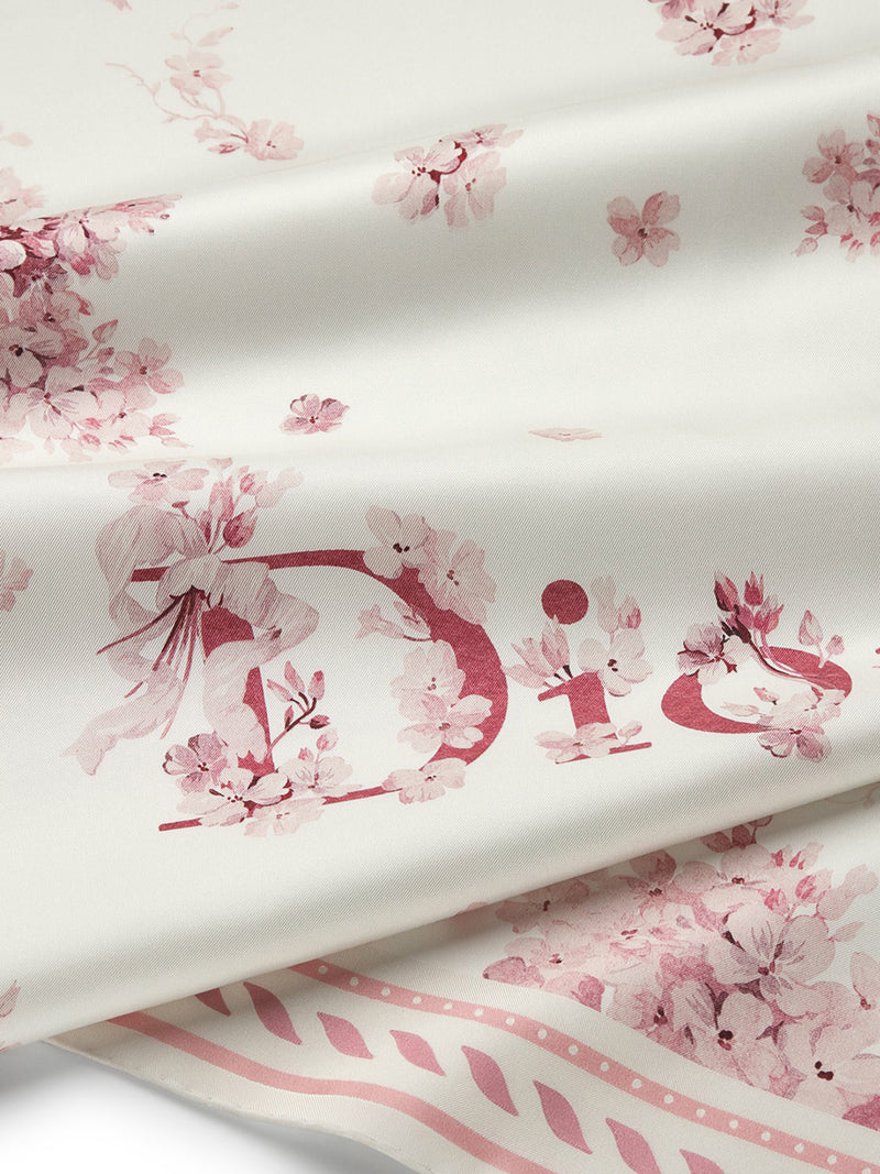 SQUARE SCARF DIOR LILAC BOUQUET 90