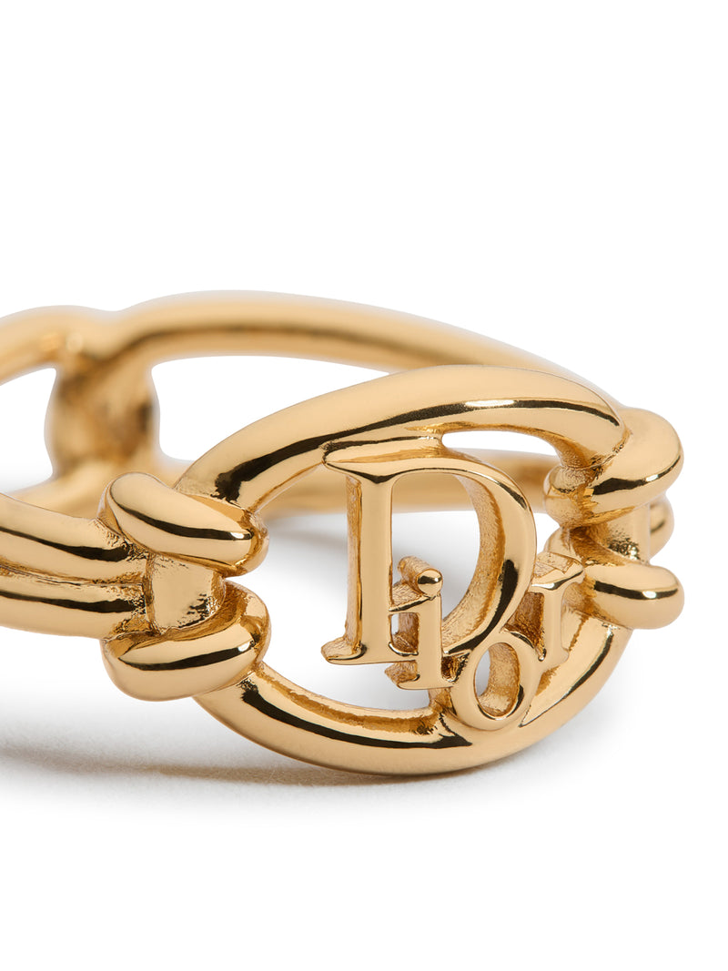 DIOR OBLIQUE RING IN METAL WITH GOLD FINISH