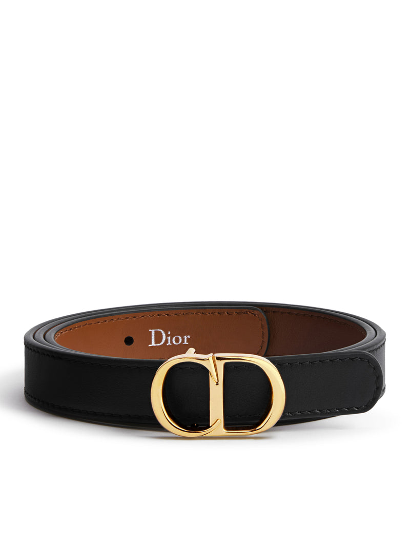 CD ICON REVERSIBLE BELT IN SMOOTH CALFSKIN
