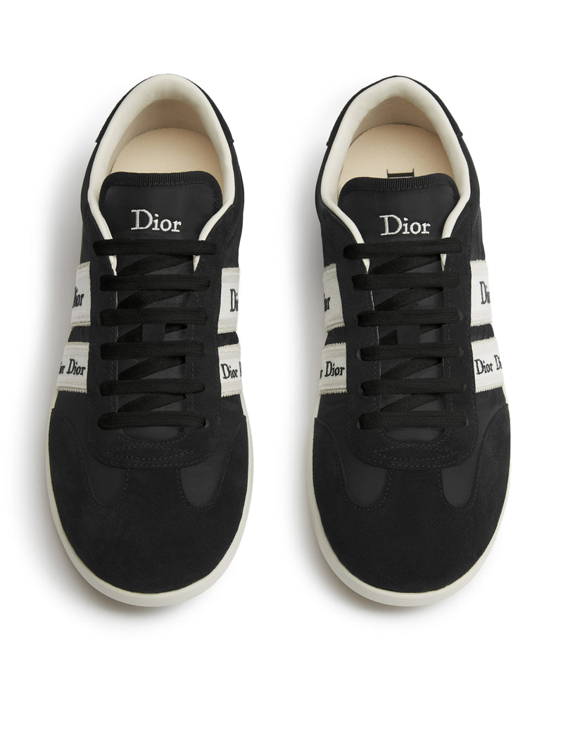 RIBBON SNEAKER IN SUEDE CALFSKIN AND TECHNICAL FABRIC