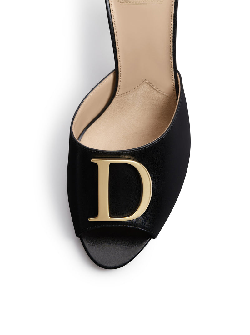 LAMBSKIN INITIALS HEEL SANDAL