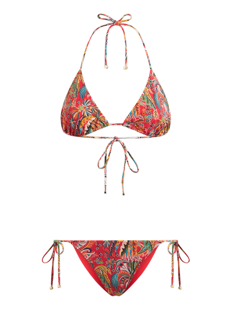 BIKINI WITH PAISLEY FOLIAGE MOTIF