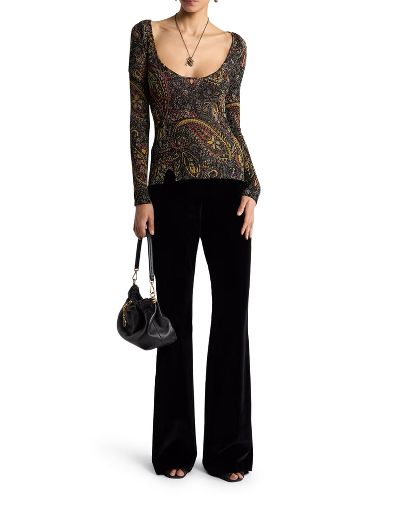 COTTON VELVET TROUSERS