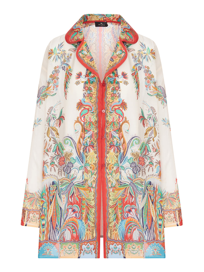 SILK SHIRT PRINTED WITH PAISLEY PATTERN