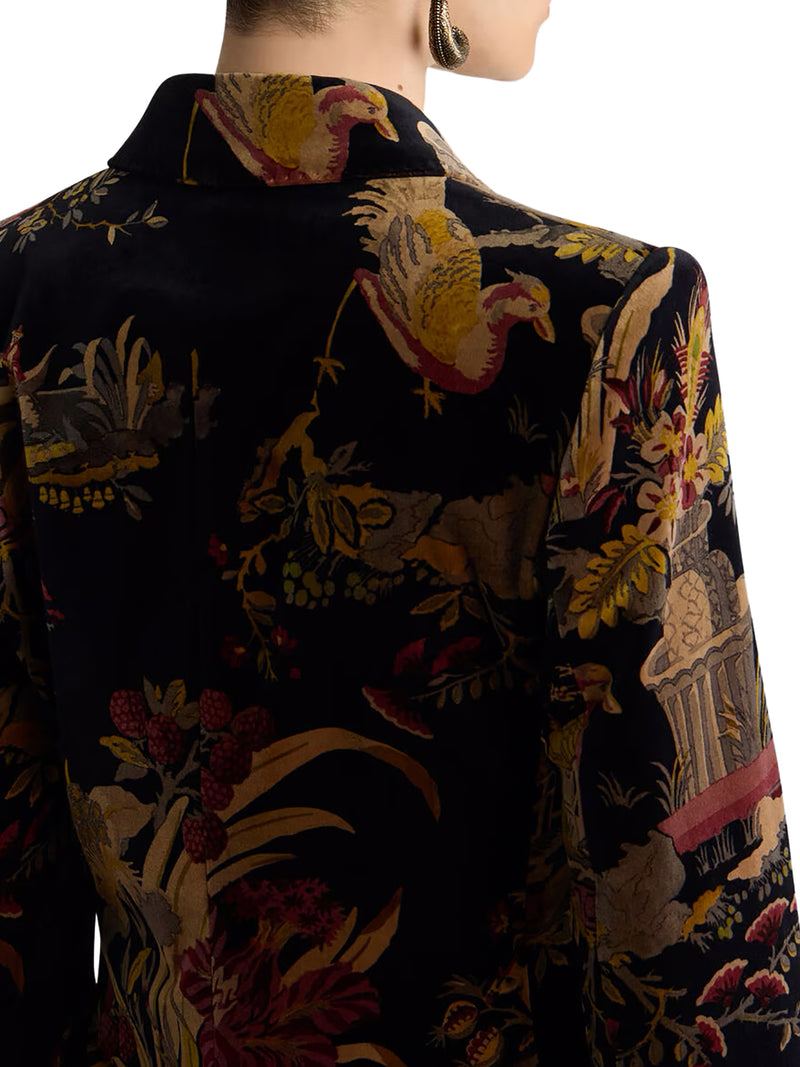 DOUBLE-BREASTED COTTON VELVET JACKET