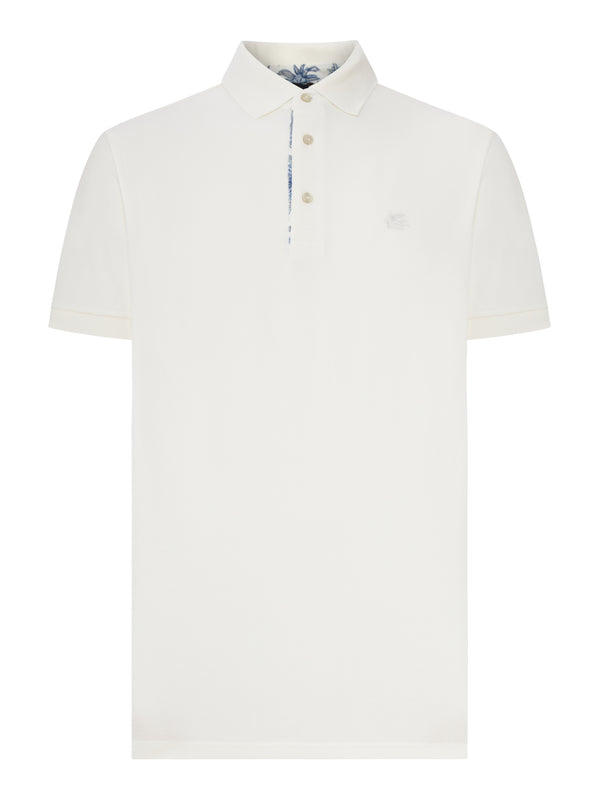 COTTON POLO SHIRT WITH PRINTED DETAILS