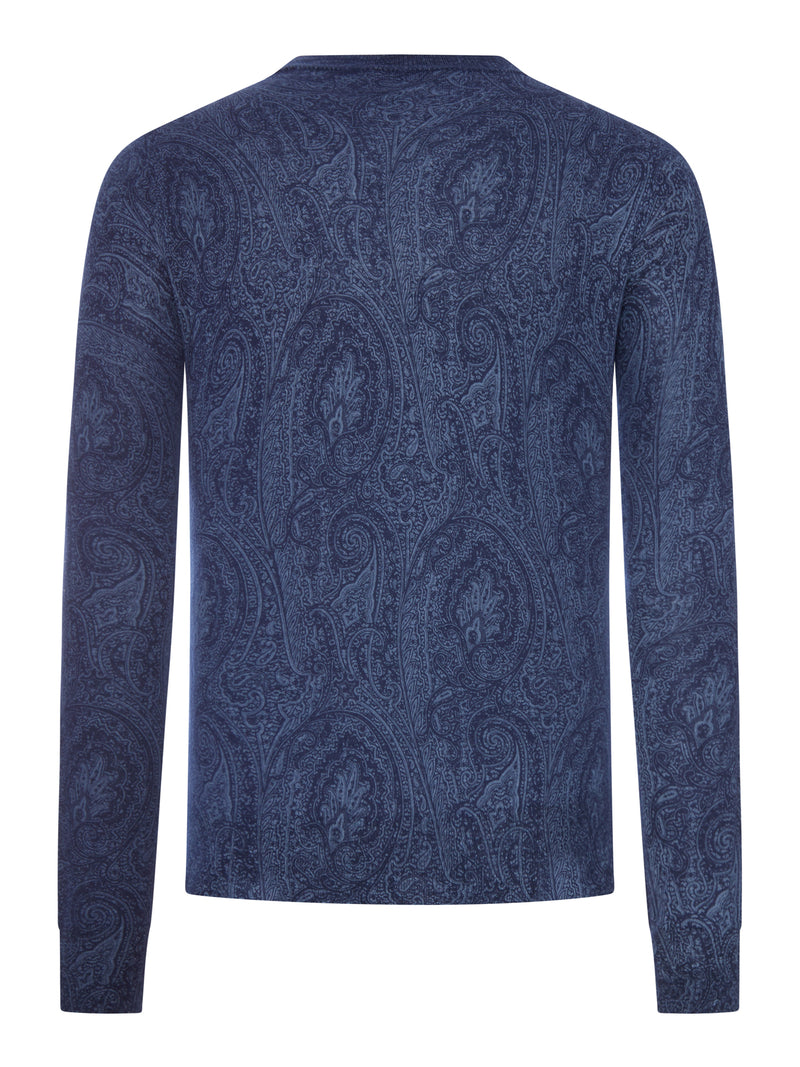 PAISLEY SWEATER IN SILK AND CASHMERE BLEND
