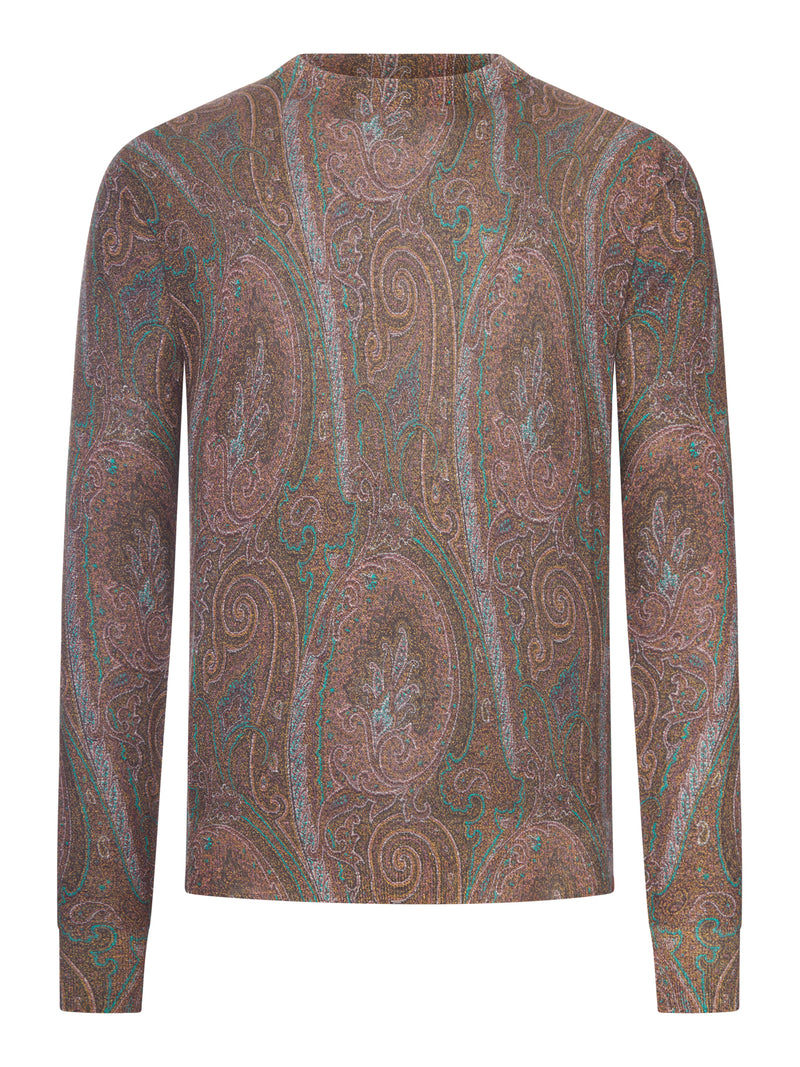 PAISLEY SWEATER IN SILK AND CASHMERE BLEND