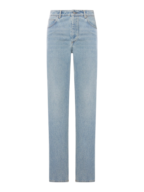 STRAIGHT LEG DENIM JEANS, LIGHT WASH