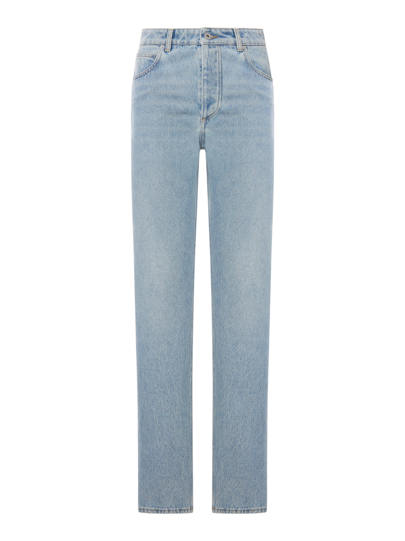 STRAIGHT LEG DENIM JEANS, LIGHT WASH